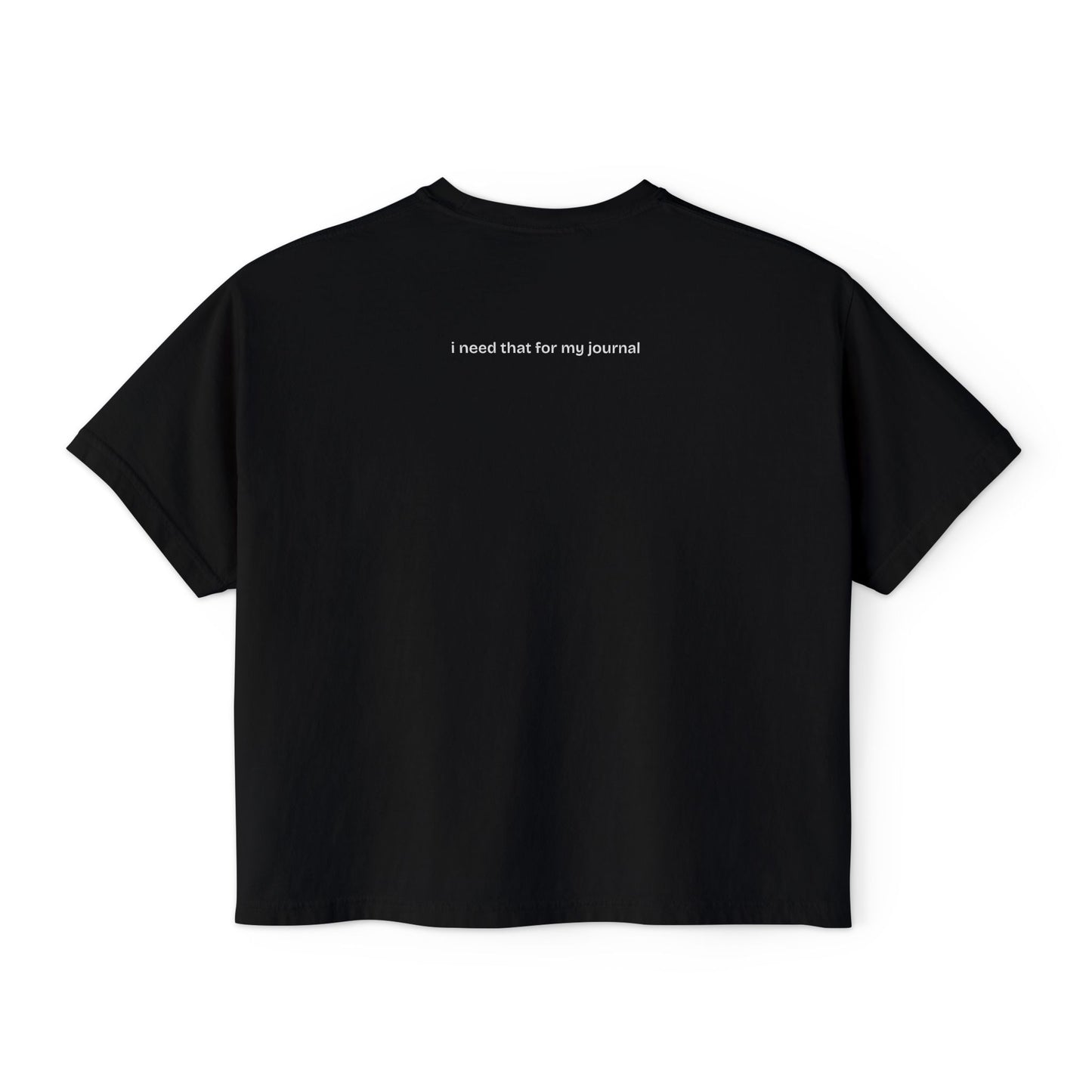 Trash Collector Tee | Boxy Crop T-Shirt, minimalist script across chest and back