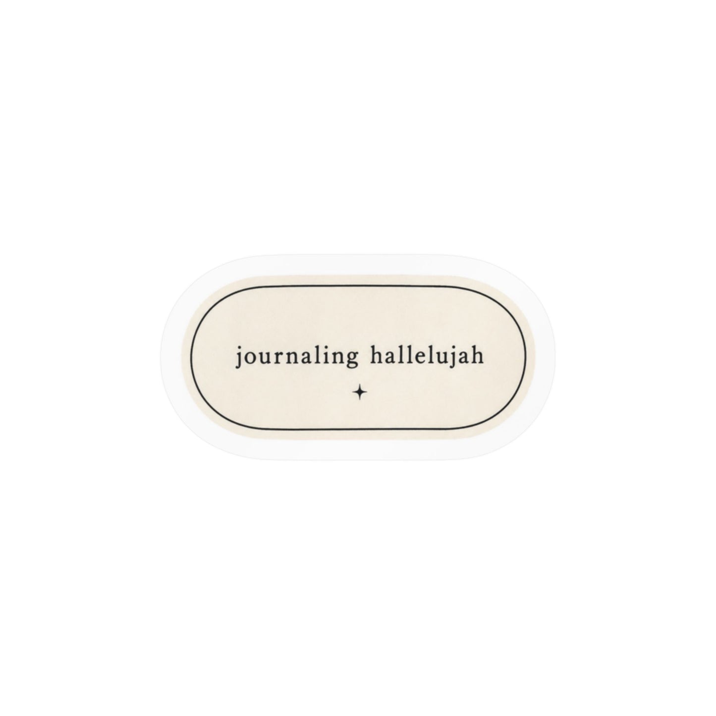 journaling hallelujah oval text decal Kiss-Cut Vinyl Decal | minimalist planner sticker