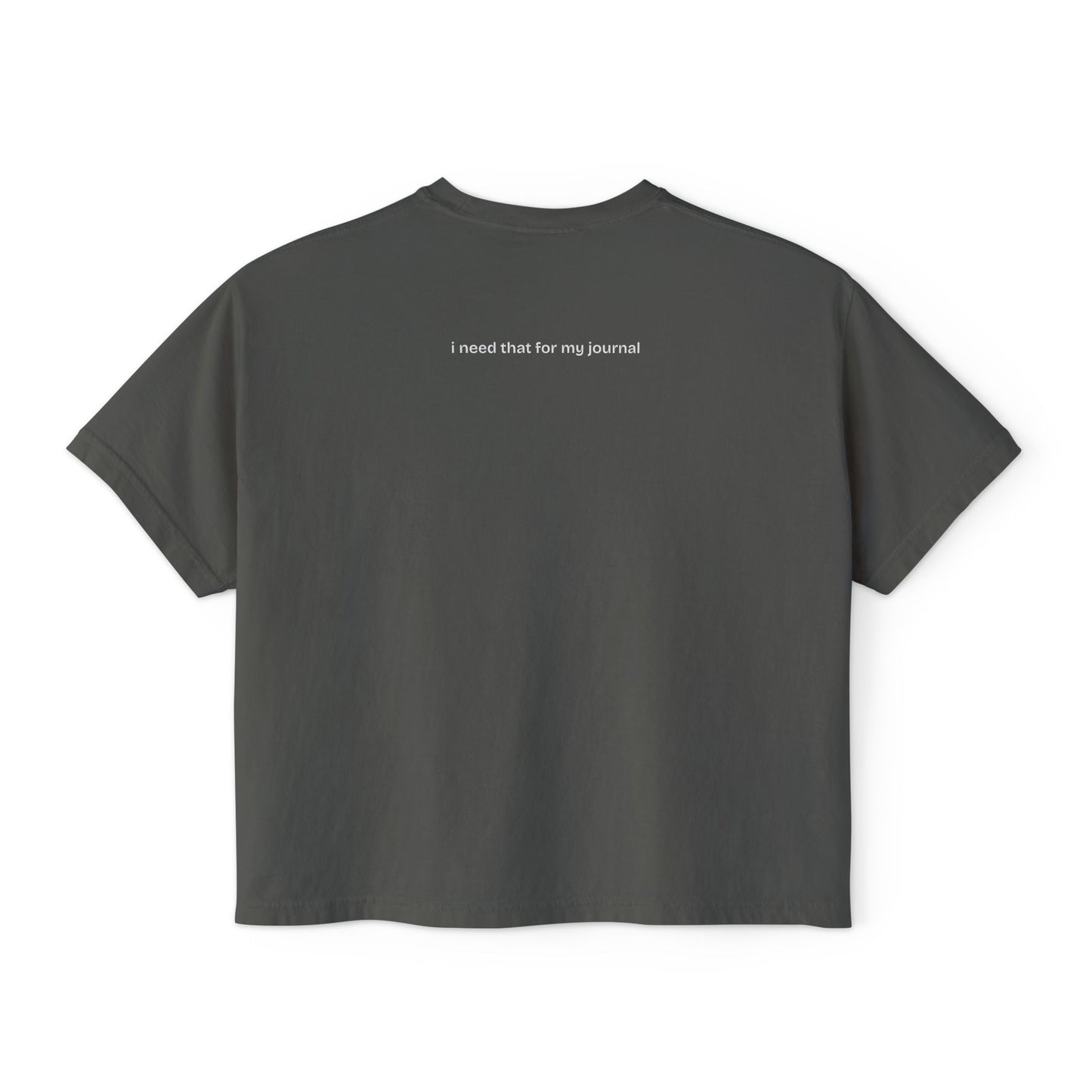 Trash Collector Tee | Boxy Crop T-Shirt, minimalist script across chest and back